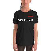 Load image into Gallery viewer, Youth Style over skill tee
